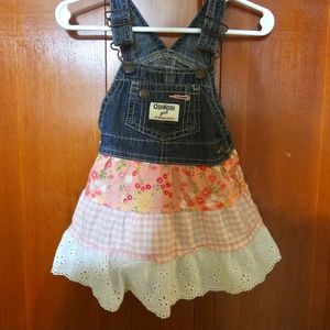 Oshkosh Denim & Ruffle dress. Size 12 month